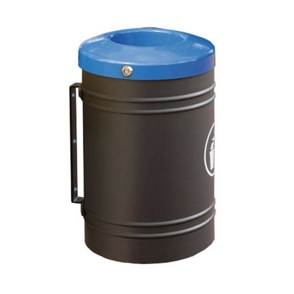Stein HGS Abfallbehälter -Throw-, Pfostenmontage (80x80mm), RAL 7044 grau, 22271-05
