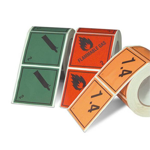 Stein HGS Gefahrenetiketten/Verpackungskennzeichnung auf Rolle, FLAMMABLE LIQUID, Klasse 3 / rot, VE: 500 Stück, 31.2260-128