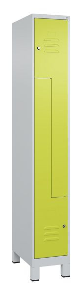 C+P Z-Spind Classic PLUS, C Z-Spind, Classic PLUS, Füße, 2 Abteile, 1950x300x500mm, 7035/0024, Zylinderschlösser, 080013-102 S10025