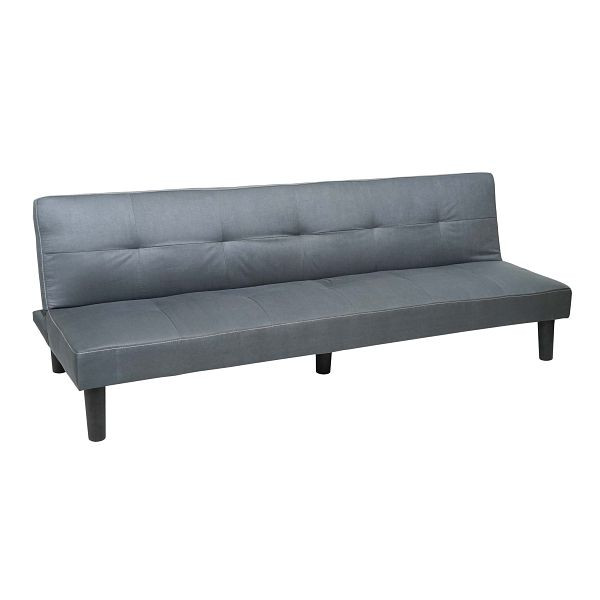 Mendler 3er-Sofa HWC-G11, Couch Schlafsofa Gästebett Bettsofa Klappsofa, Schlaffunktion 195cm, Stoff/Textil, grau, 70763