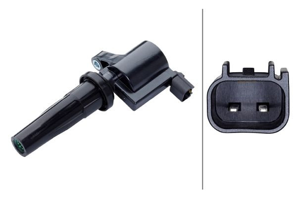 HELLA Zündspule, 14V, 2-polig, Kerzenschachtzündspule, geschraubt, 5DA 358 168-171