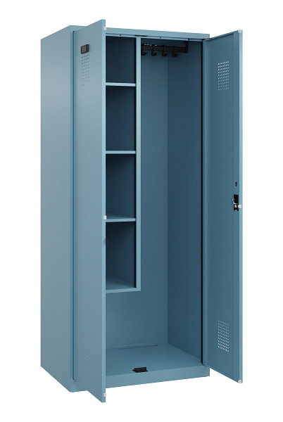 C+P Putzmittel-Spind Evolo PLUS, 2 Abteile, 1850x800x500mm, 0010/0010, Zylinderschloss, 049100-02 S10048