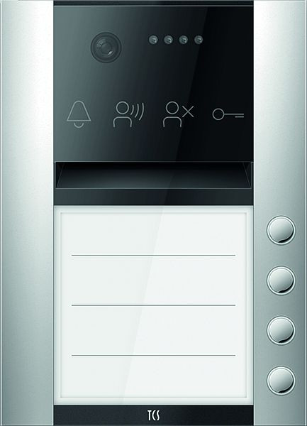 TCS Türkontrollsystem PES PRO Video Außenstation 4T 1 Spalte AP RAL9010 reinweiß, AVA610104-0019