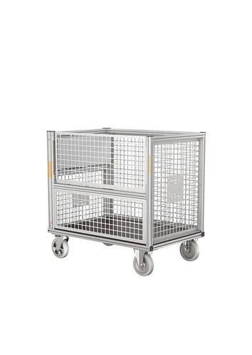DENIOS Rollcontainer mit Gitterbox hoch, 305157, 4031405940987