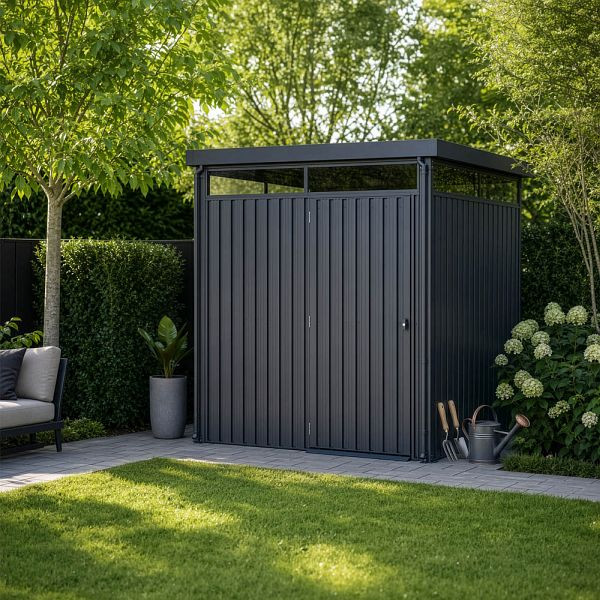 HOME DELUXE Gartenhaus LEVANTO Anthrazit - 204 x 226 cm, 75231