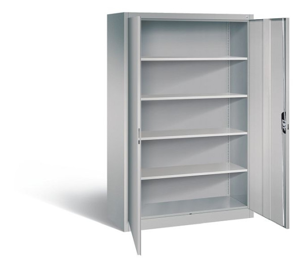 C+P Büroschrank Acurado, H1950xB1200xT500mm, Farbe: Weißaluminium, Muldengriff, 5 OH, 9480-000 S10591