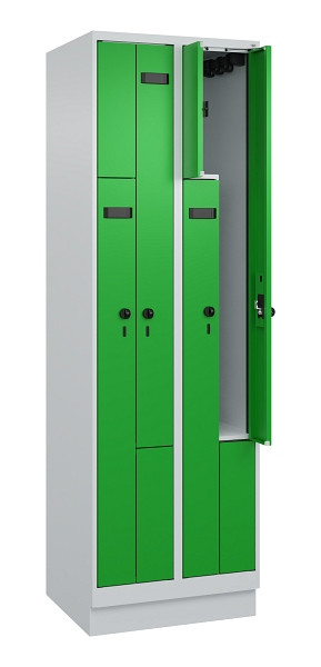 C+P Z-Spind Evolo PLUS, Sockel, 4 Fächer, 1950x600x500mm, 7035/6037, Drehriegel, 049023-204 S10008