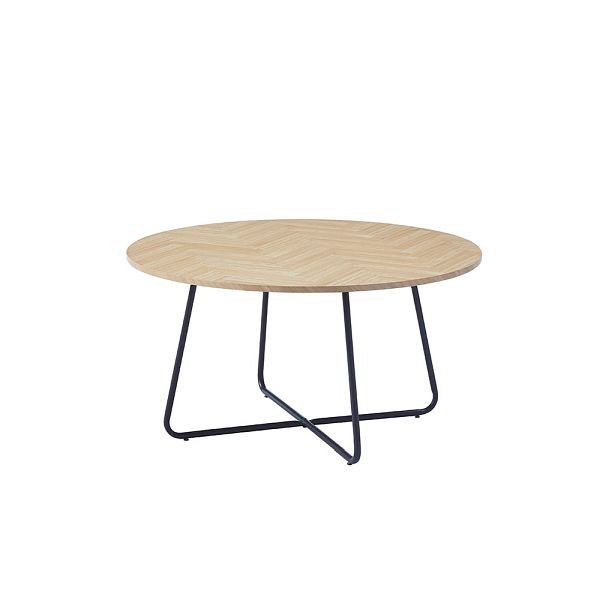 HOME DELUXE Couchtisch Rund NOVARA - Farbauswahl Fishbone Oak, 51514