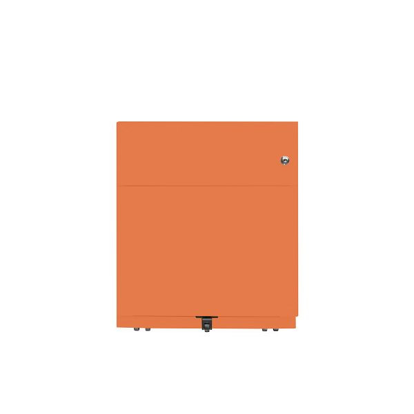 Bisley Rollcontainer Note™, 2 Schubladen, Tiefe 565 mm, Griffleiste, 603 orange, NWA59M7SF603