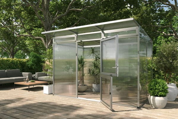 KGT Gewächshaus Modell Santini II, blank, 25200000