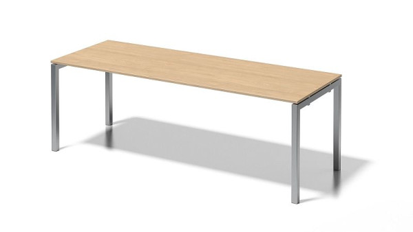 Bisley Cito Schreibtisch, 730 mm höhenfixes U-Gestell, H 19 x B 2200 x T 800 mm, ahorn/silber, DUF2208MP355
