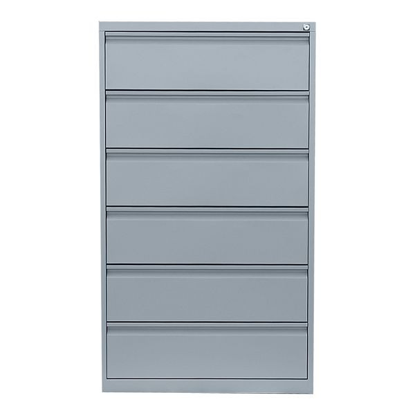 Lüllmann Karteikartenschrank, 1320 x 760 x 620 mm, Lichtgrau/Lichtgrau, 565630