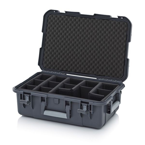 Auer Schutzkoffer Pro, Anthrazitgrau, ohne Schloss, Polstereinlage T, CP G 6422 B5-7016