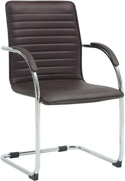 CLP Besucherstuhl Tira Kunstleder, braun, 325076, 4255716336981