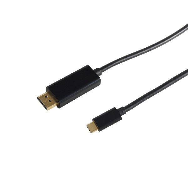 S-Conn Displayport Stecker auf USB Typ C Stecker, vergoldete Kontakte, 60Hz, 1m, 10-60025