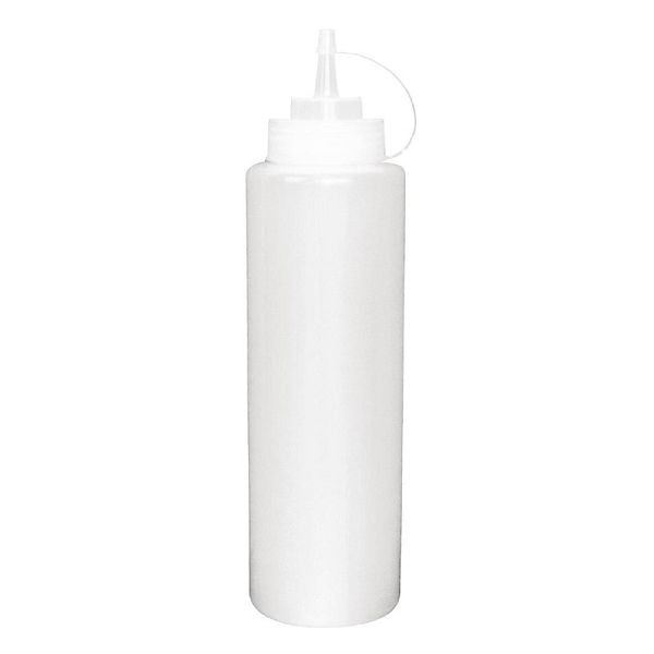 Vogue Quetschflasche klar 341ml, Schraubverschluss und weiter Hals für schnelles und einfaches Nachfüllen, K657