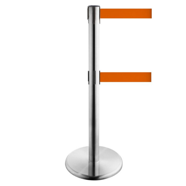 Stein HGS Personenleitsystem -P-Line Duo-, Edelstahl, orange, mit Sicherheitsverschluss (selbstlösend), Gurtlänge: 2 x 2,3 m, 36402-1503