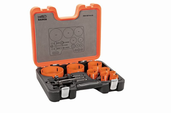 Bahco Sandflex® Bimetall-Lochsägen-Satz 25 mm-114 mm, 12-teilig, 3834-SET-84-ES