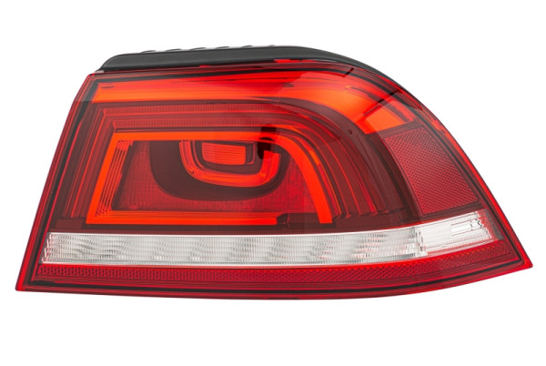 HELLA Heckleuchte, LED, glasklar/rot, äusserer Teil, für u.a. VW Eos (1F7, 1F8), ECE/CCC, rechts, 2SD 010 697-121