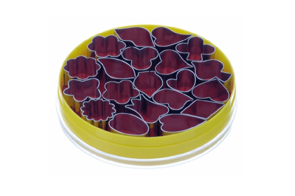 Schneider Dekor Ausstecher im Satz "Blume", 20-teilig, Höhe: 20 mm, Edelstahl, 199651