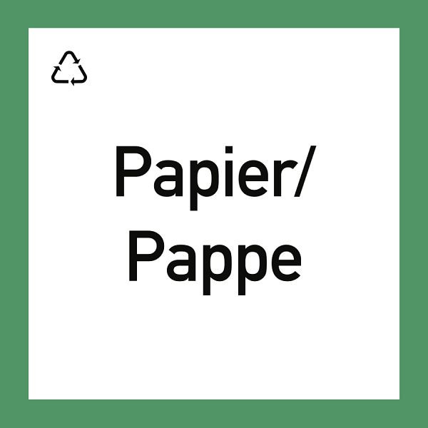 Moedel Wertstoffkennzeichnung "Papier/Pappe", Kunststoff, 300x300 mm, 99163