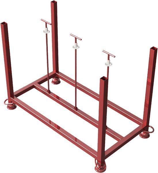 Schake Stapelpalette, Maße: 1,40 m x 0,73 m x 1,31 m, Standrohre und Querholme aus, 50 x 50 mm Vierkantrohr gefertigt, 50381-115-0