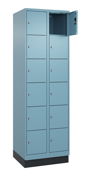 C+P Schließfachschrank Evolo PLUS, mit Sockel, 12 Fächer, 1950x600x500mm, 0010/0, 049020-206 S10021