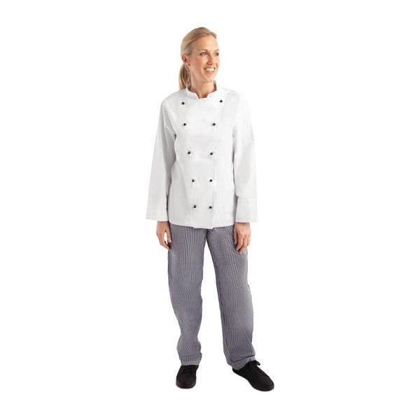 Whites Chicago Kochjacke lange Ärmel weiß L, Unisex, DL710-L