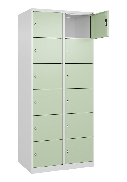 C+P Schließfachschrank Evolo PLUS, 12 Fächer, 1850x800x500mm, 9016/6019, 049000-226 S10019