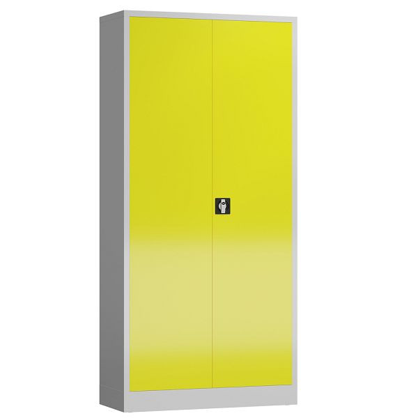 Lüllmann ClassiX Flügeltürenschrank, 1945 x 920 x 420 mm, lichtgrau/zinkgelb, X-530346