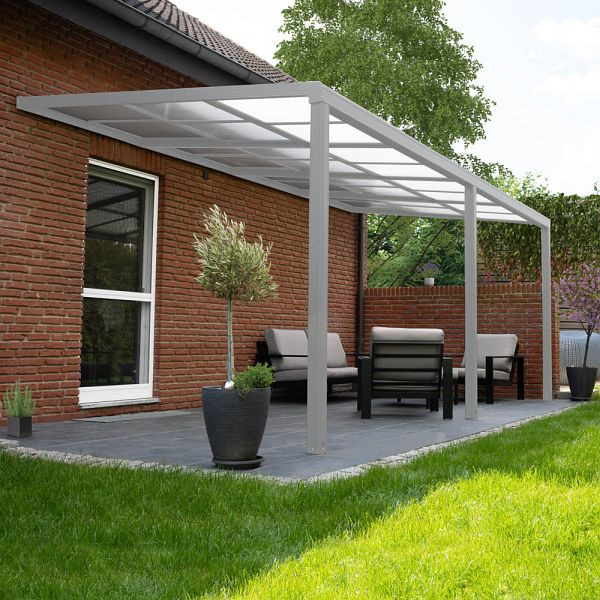 HOME DELUXE Terrassenüberdachung SOLIS DELUXE - 390 x 295 x 233/272 cm Weiß, 49485