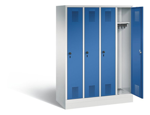 C+P Spind Evolo, H1600xB1190xT500mm, Farbe: Lichtgrau / Enzianblau, 480206-40 S10062