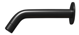 Benkiser Metrix Fashion Wandarmatur, Elektronik-Waschtisch-Ventil für Wandinstallation verdeckt in Ziegelwänden, Schwarz, 1992553-F02