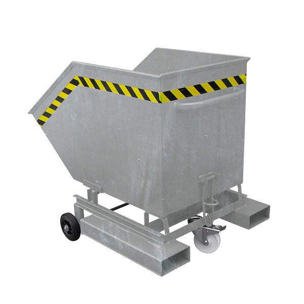 Eichinger Industrie Kastenwagen mit Rollen und Einfahrtaschen, 300 kg, 200 Liter, feuerverzinkt, 20410200002000