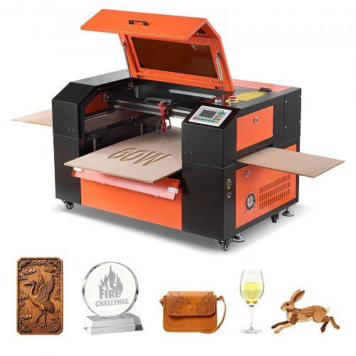 VEVOR CO2-Lasergravierer 60W, 600x400 mm, mit 4-Wege-Luftunterstützung, kompatibel mit LightBurn, CorelDRAW & RDWorks, EYHTJGDKJLDSO30ZN001V2