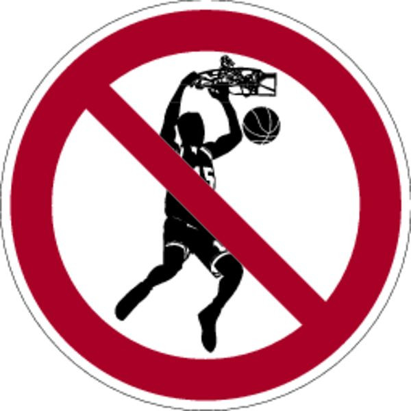 Schilder Klar Praxisbewährtes Verbotskennzeichen No Dunking, 100 mm Folie selbstklebend, 3195/61