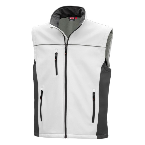NITRAS MOTION TEX LIGHT, Softshellweste, weiß / grau (Farbcode: 1112), Größe: L, VE: 10 Stück, 7163-L