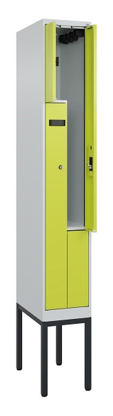 C+P Z-Spind Evolo PLUS, Gestell, 2 Fächer, 2120x300x500mm, 7035/0024, Zylinderschloss, 0490337-102 S10042