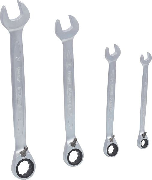 KS Tools GEARplus Ratschenringmaulschlüssel-Satz, umschaltbar, 4-teilig, 503.4604