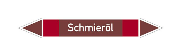 Schilder Klar Rohrleitungskennzeichen Schmieröl, 187x26 mm Folie selbstklebend, 101656/61