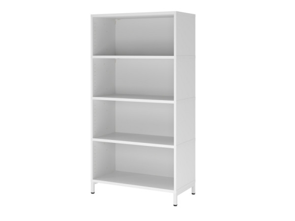 Hammerbacher Regal, 4OH, Sockel, weiß, 80 x 40 x 153,2cm, VFW48REKU/W