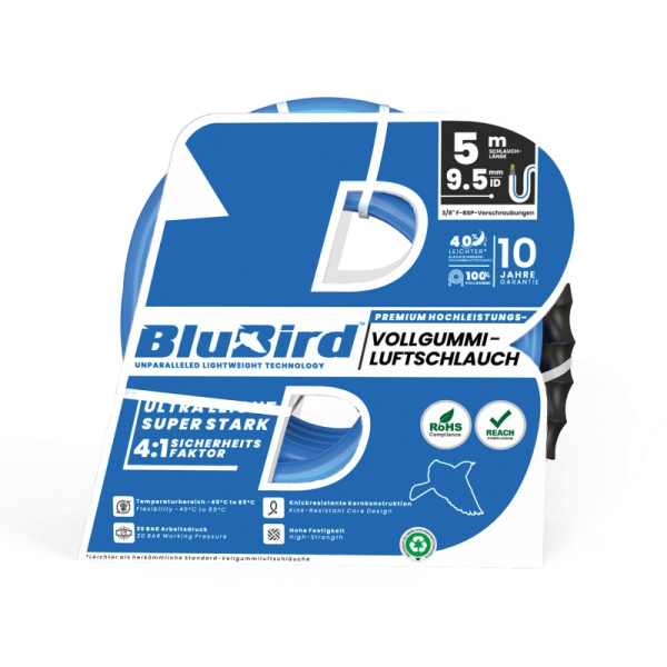 Riegler Werkstattschlauch-Set »BluBird«, Schnellverschlusskupplung, Ø15,5x9,5,5m, 149593