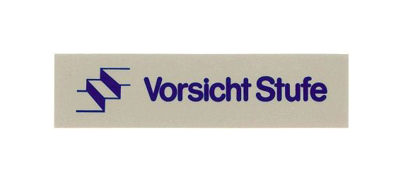 Contacto Wortschild VORSICHT STUFE, 7673/016