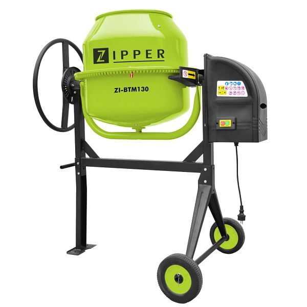 Zipper Betonmischer, 550 W, Drehzahl: 26 min/1, 130 l Trommel, ZI-BTM130