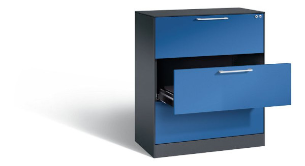 C+P Karteischrank Asisto, H1010xB800xT435mm, Farbe: Lichtgrau, Bügelgriff, 146043-322 S10026