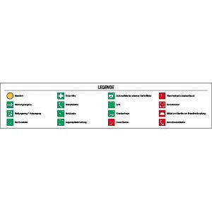 Moedel Legende für Flucht- und Rettungsplan, Folie, 580x125 mm, 57305