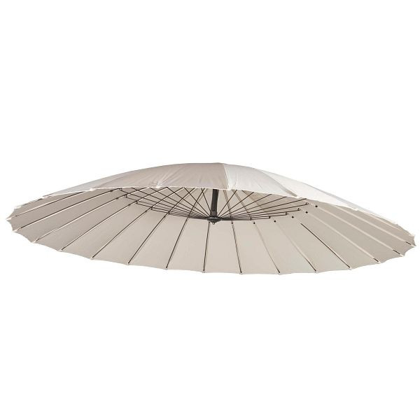 Mendler Ersatz-Bezug für Ampelschirm HWC-A34, Sonnenschirmbezug Ersatzbezug, rund Ø2,8m Polyester, creme, 75870
