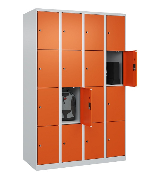 C+P Schließfachschrank Evolo PLUS, 16 Fächer, 1850x1200x500mm, 7035/2004, 049000-404 S10002