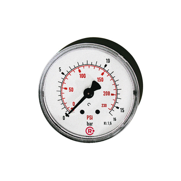 Wika Standardmanometer, Kunststoff, G 1/4 hinten, 0 - 1,6 bar/23 psi, Ø 63, 149044