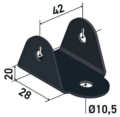 HELLA Halter, Arbeitsscheinwerfer, Länge: 65mm, Breite: 42mm, Höhe: 34.9mm, 8HG 994 974-002